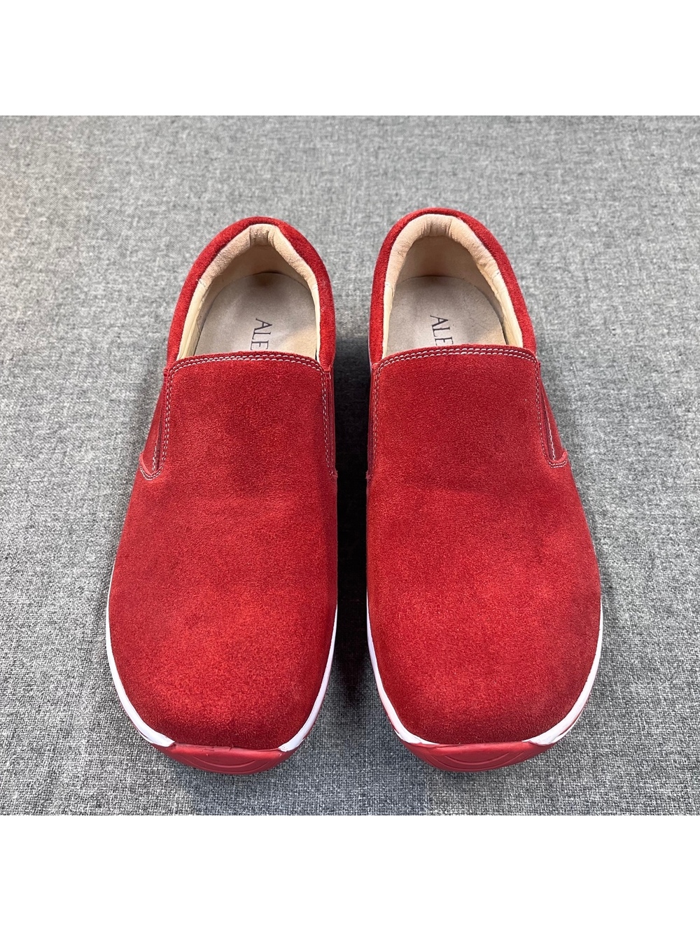 Alegria Men's Aaron Red Suede Casual Slip-on Shoes 9.5-10 (43) - Picture 2 of 7